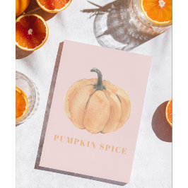 Pumpkin Spice Watercolor Pumpkin| Orange and Rosa Julkort