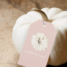 Pumpkin Spice Watercolor Pumpkin| White & Rosa