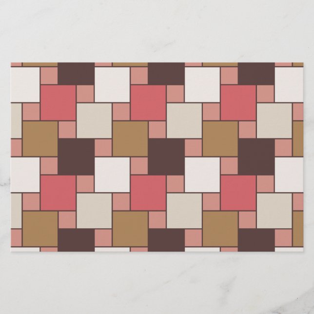 Pumpkin Spice Weave Mönster Brevpapper (Framsida)