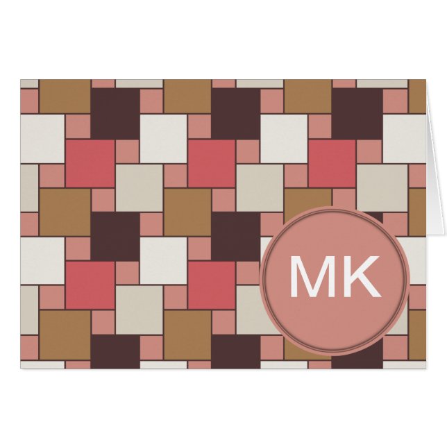 Pumpkin Spice Weave Mönster Hälsningskort (Framsidan Horizontal)