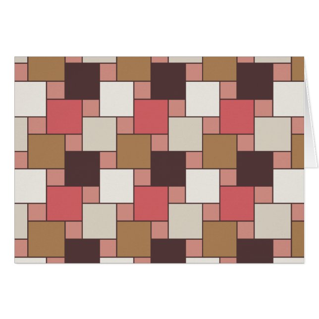 Pumpkin Spice Weave Mönster Hälsningskort (Framsidan Horizontal)