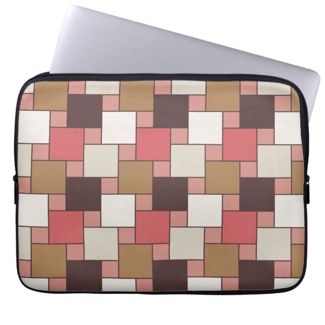 Pumpkin Spice Weave Mönster Laptop Sleeve (Framsidan)