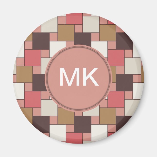 Pumpkin Spice Weave Mönster Magnet (Framsidan)