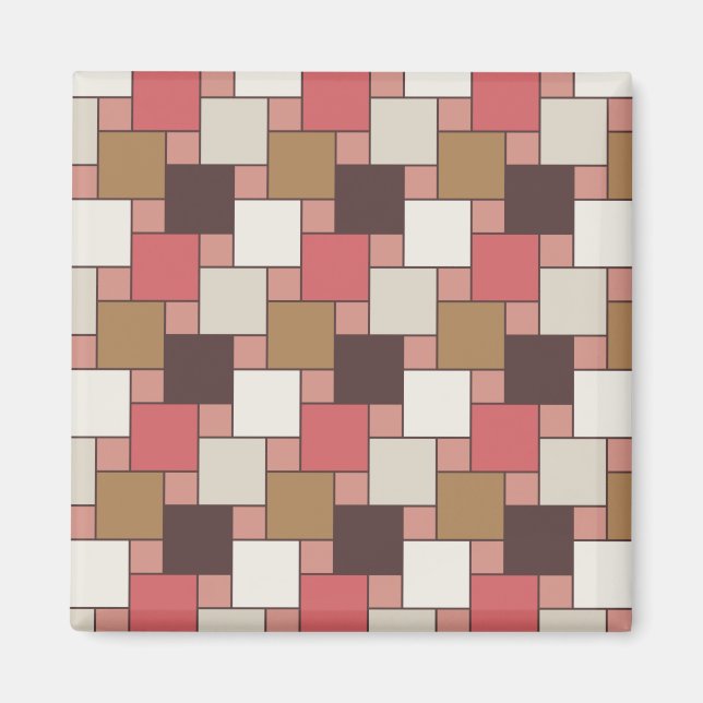 Pumpkin Spice Weave Mönster Magnet (Framsidan)