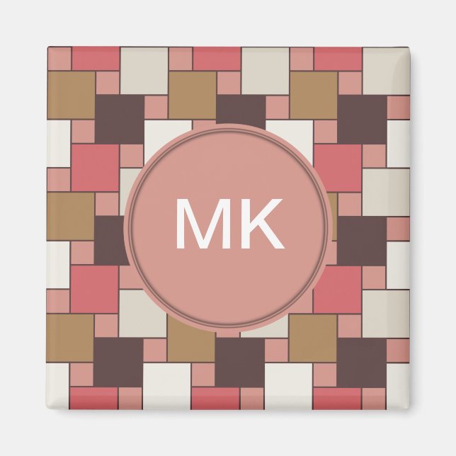 Pumpkin Spice Weave Mönster Magnet (Framsidan)