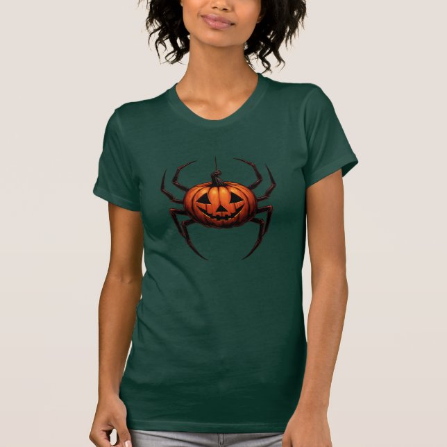 Pumpkin Spider T Shirt (Framsida)