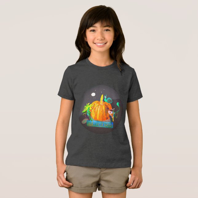 Pumpkin Spirit Magic Roligt Halloween Animals & Må T Shirt (Framsida Full)