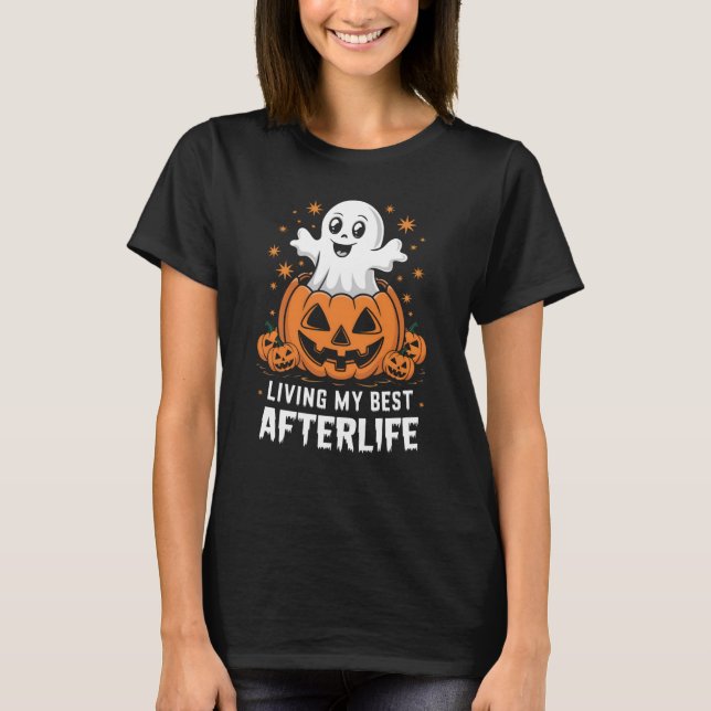 Pumpkin-spöket efterliv t shirt (Framsida)
