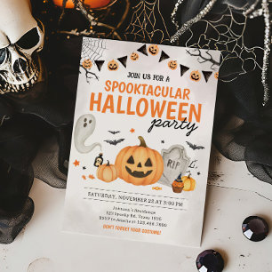 Pumpkin Spooktacular Halloween fest Inbjudningar