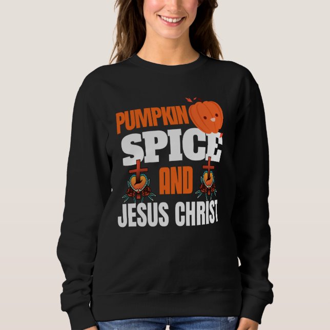 Pumpkin spp. och Jesus Kristus för Halloween och C T Shirt (Framsida)