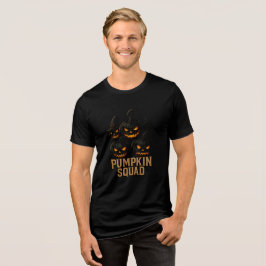 Pumpkin Squad – Dark Jack-o’-Lantern Crew T Shirt