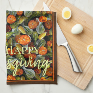 Pumpkin, Squash Autumn Harvest Kitchen Towel Kökshandduk