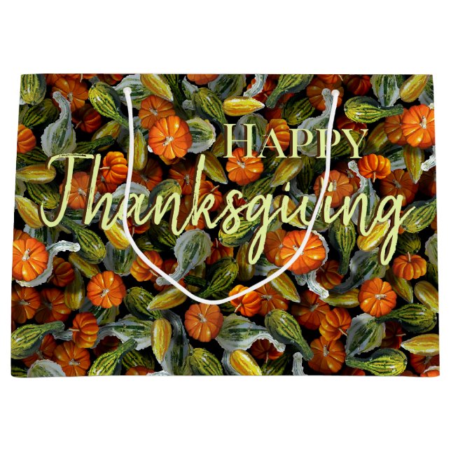 Pumpkin, Squash Autumn Harvest Large Gift Bag (Framsidan)