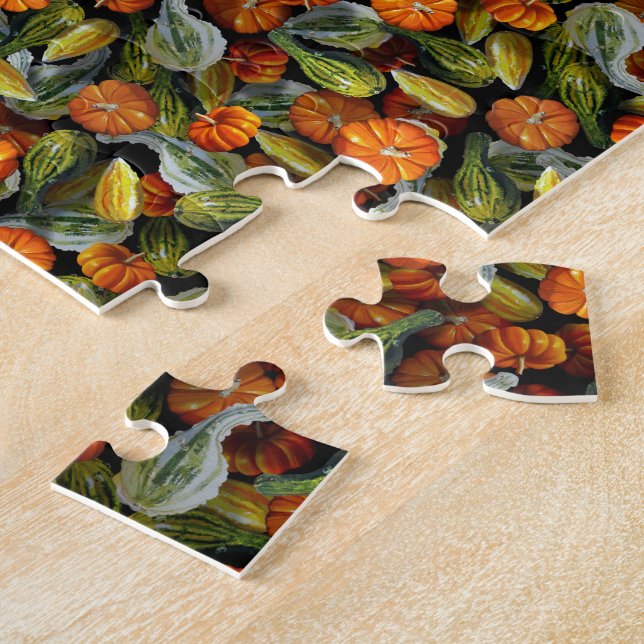 Pumpkin, Squash Autumn Harvest Puzzle Pussel (Sidan)