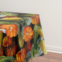 Pumpkin, Squash Autumn Harvest Tablecloth