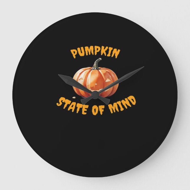 Pumpkin State of Mind - Halloween Classic T-Shirt Stor Klocka (Framsida)