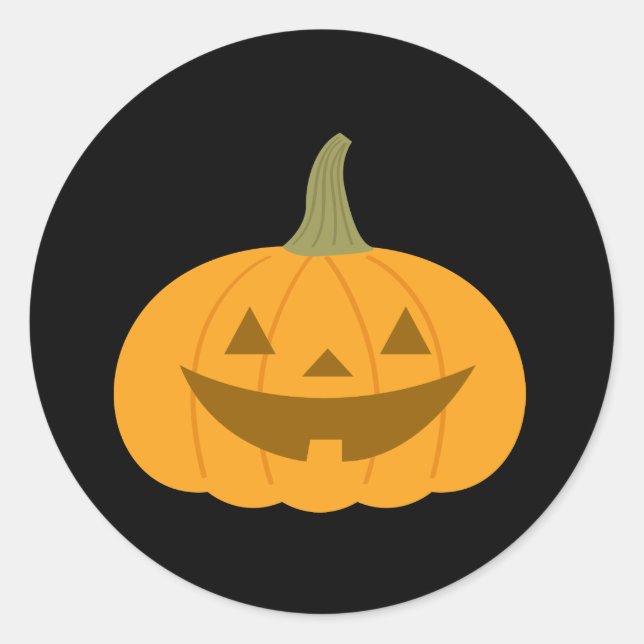 Pumpkin Sticker Runt Klistermärke (Framsida)