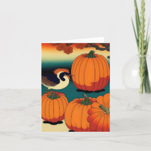 Pumpkin Study - Japansk Stil AI - D Helgkort