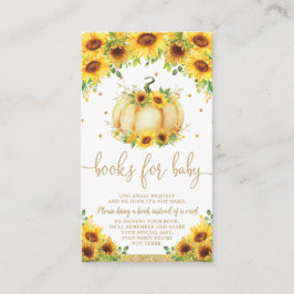 Pumpkin SunblommBaby Shower Bokar för Baby Tilläggskort
