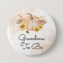 Pumpkin Sunblommor Grandma to be Baby Shower