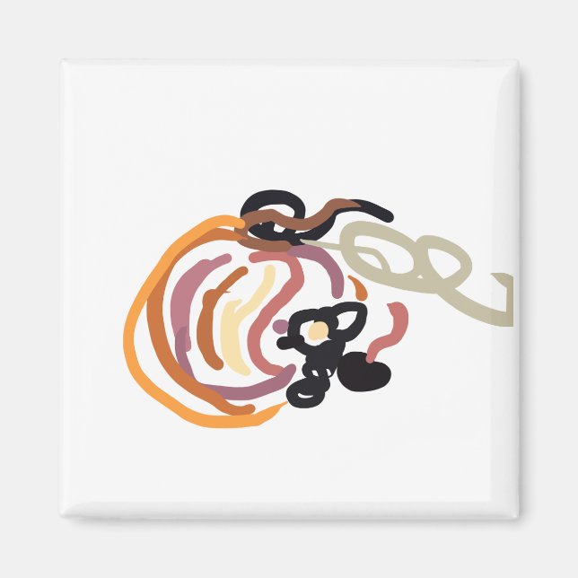 Pumpkin Sunset Autumn cute Magnet (Framsidan)