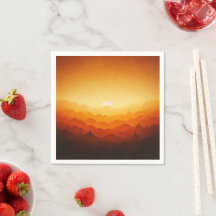 Pumpkin Sunset Fall Gradient Découpage Napkins