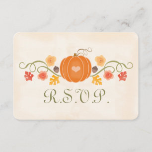 Pumpkin-svarskort för OSA Bröllop Kort