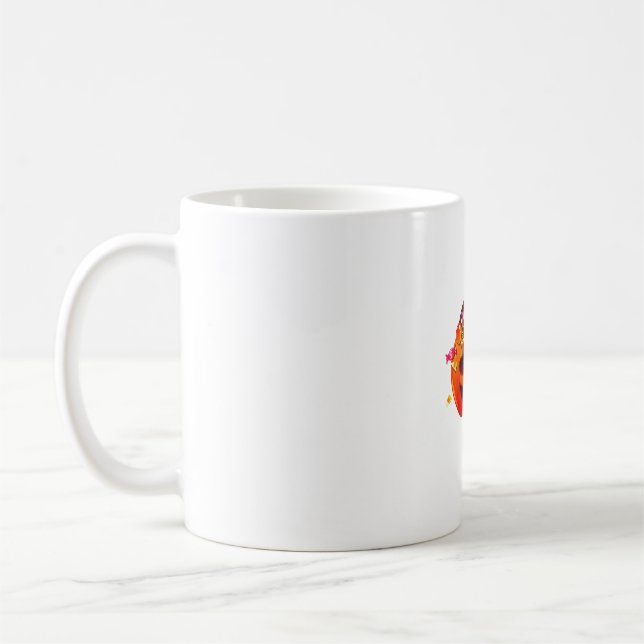 Pumpkin Sweet Candy Halloween Black Cat Jack O'La Kaffemugg (Vänster)