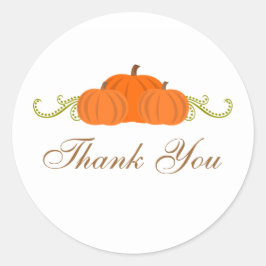 Pumpkin Swirls Fall Tack Stickers Runt Klistermärke