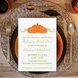 Pumpkin Swirls Thanksgiving-inbjudan Inbjudningar