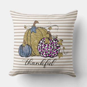Pumpkin Taupe Rand Pillow (höst/höst) Kudde