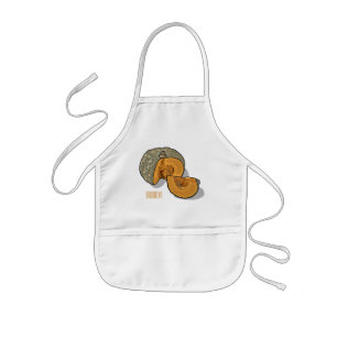 Pumpkin-tecknad illustration barnförkläde