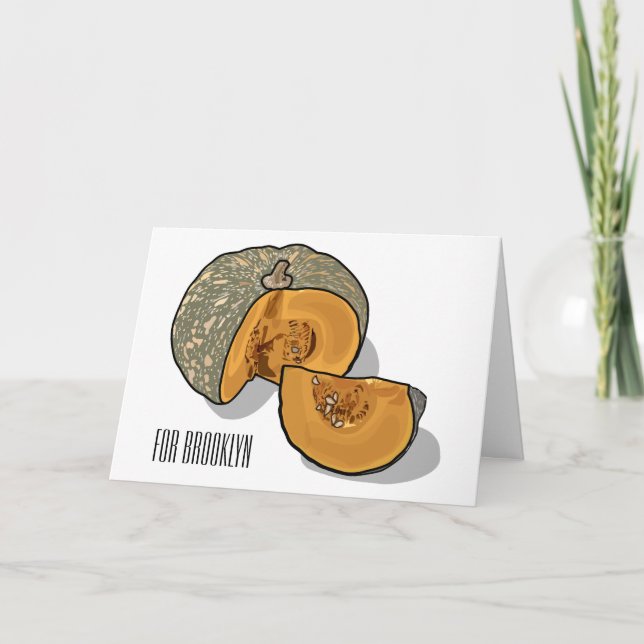 Pumpkin-tecknad illustration kort (Framsida)
