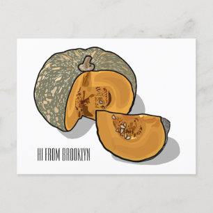 Pumpkin-tecknad illustration vykort
