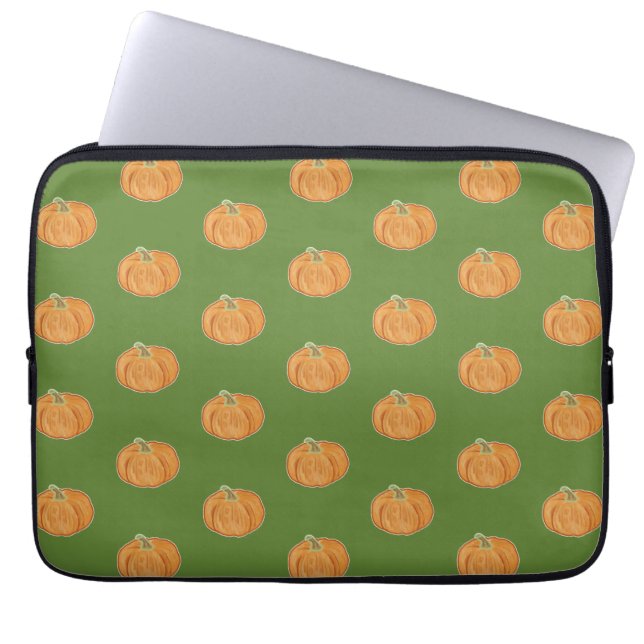 Pumpkin Teckning Laptop Fodral (Framsidan)