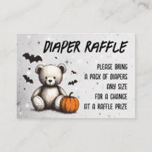Pumpkin Teddy Diaper Raffle