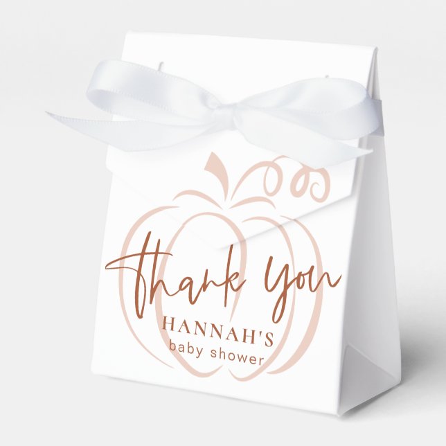 Pumpkin Terracotta Bohemian Earthy Baby Shower Presentaskar (Framsidan Sidan)