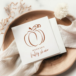 Pumpkin Terracotta Boho Burnt Orange Baby Shower Pappersservett