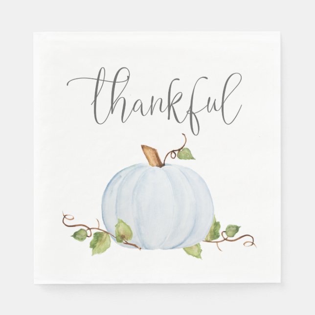 Pumpkin Thankful fullt storlek luncheon napkin Pappersservett (Framsidan)