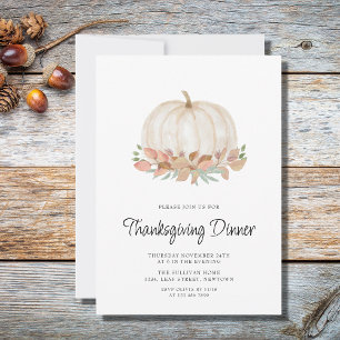 Pumpkin Thanksgiving Dinner Inbjudningar