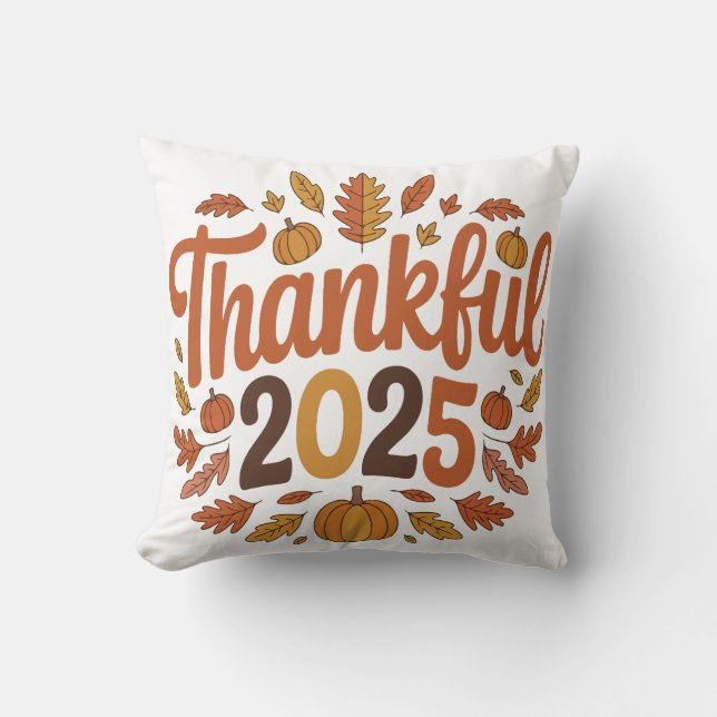 Pumpkin-Thanksgiving för hösten 2025 Kudde (Framsida)