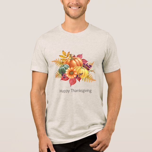 Pumpkin Thanksgiving Manar-Shirt T Shirt (Framsida)