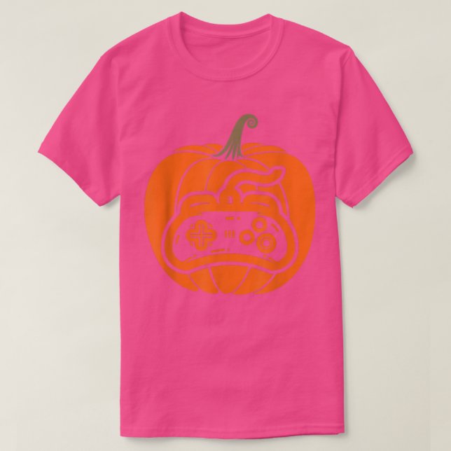 Pumpkin Thanksgiving-spel för videospelsstyrenhet T Shirt (Design framsida)