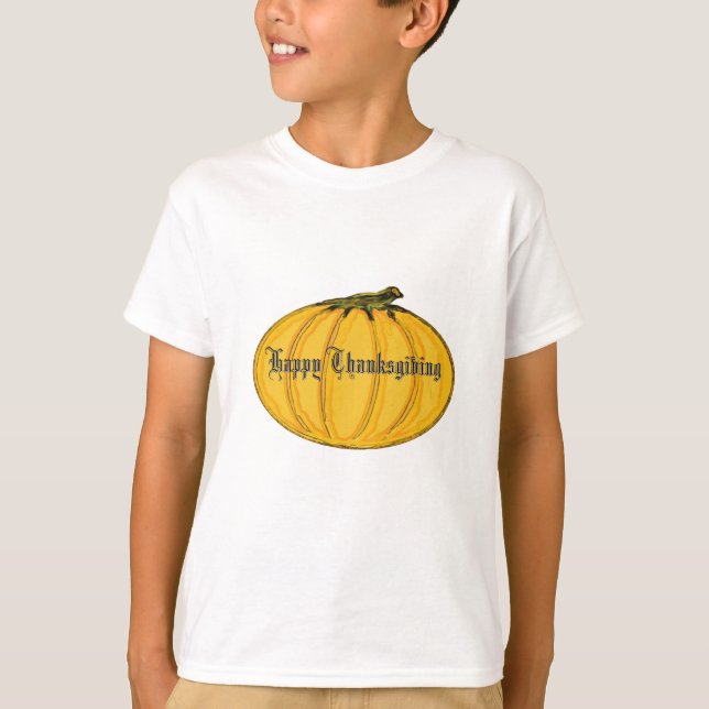 Pumpkin The MUSEUM jGibney Happy Thanksgiving  T Shirt (Framsida)