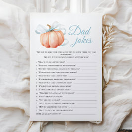 Pumpkin Theme Baby Shower Pappa skämtar Aktivitets