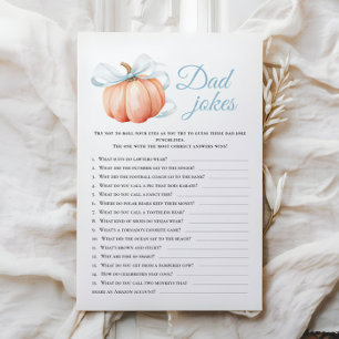 Pumpkin Theme Baby Shower Pappa skämtar Aktivitets