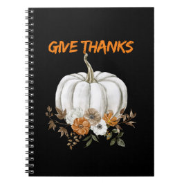 Pumpkin-themed-Ge tack Anteckningsbok