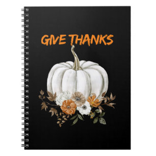 Pumpkin-themed-Ge tack Anteckningsbok