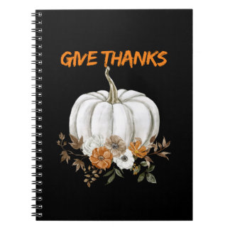 Pumpkin-themed-Ge tack Anteckningsbok