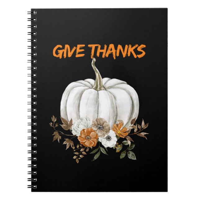 Pumpkin-themed-Ge tack Anteckningsbok (Framsidan)